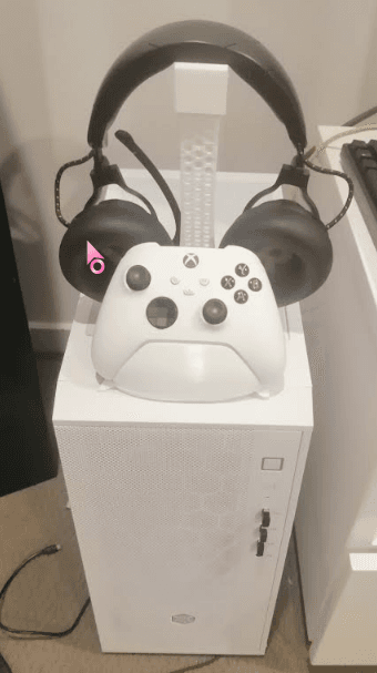 Suporte gamer para 2 controles + headset