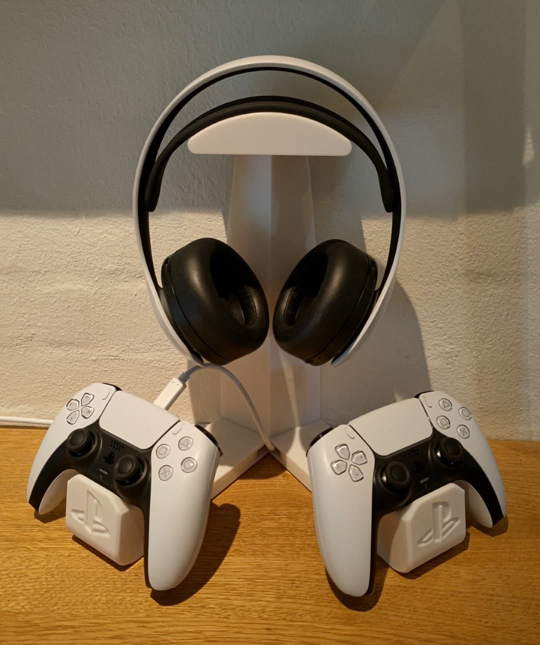 Suporte organizador para 2 controles e headset